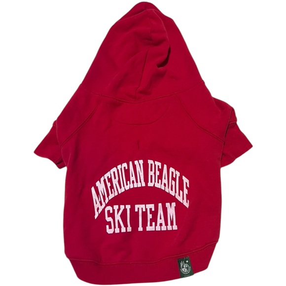 American Eagle "American Beagle Ski Team" Dog Hoodie Small - Picture 1 of 7